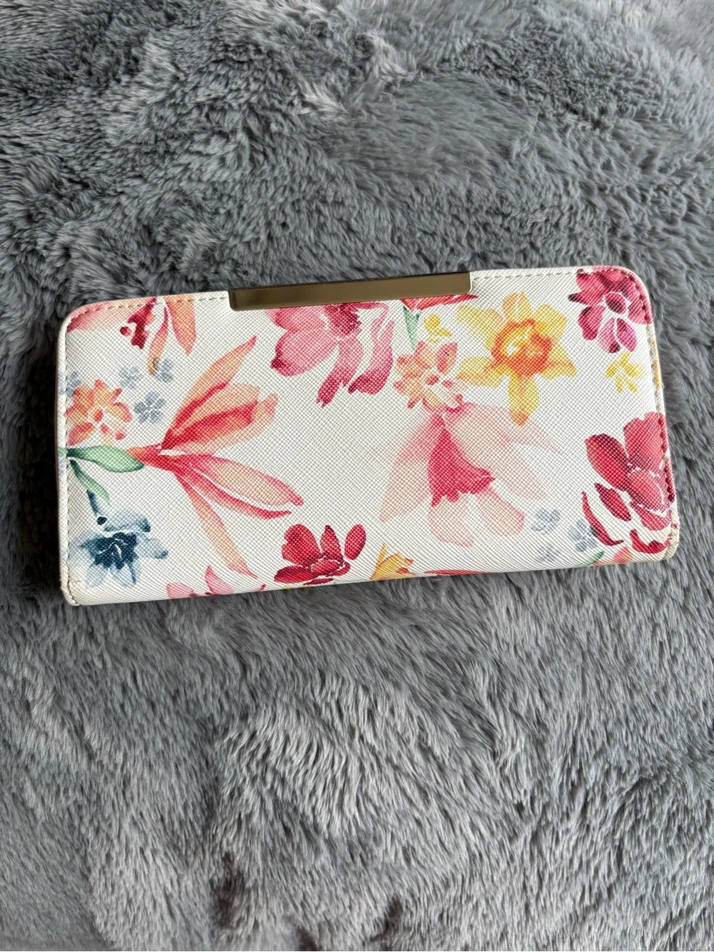 Floral Zip Around Wallet Multicolor Women’s Organizer RFID Safe Keeper